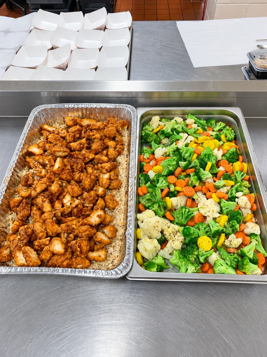 Food service photo provided by M&J Express Catering